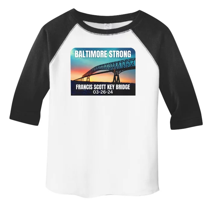 Baltimore Bridge Collapse Baltimore Strong Toddler Fine Jersey T-Shirt