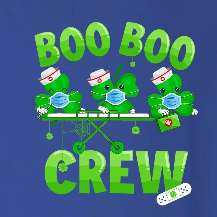 Boo Boo Crew Nurse St Patrick's Day Shamrock Face Mask Nurse Funny Gift Toddler Long Sleeve Shirt