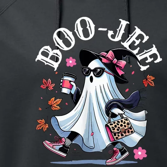 Boujee Boojee Costume Ghost Spooky Season Cute Halloween Performance Fleece Hoodie