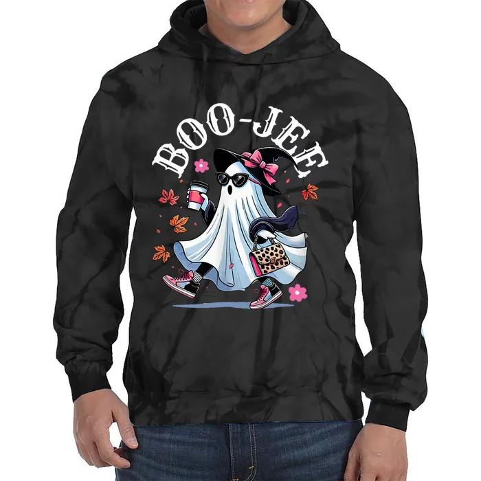 Boujee Boojee Costume Ghost Spooky Season Cute Halloween Tie Dye Hoodie