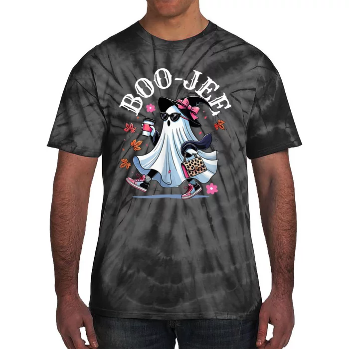 Boujee Boojee Costume Ghost Spooky Season Cute Halloween Tie-Dye T-Shirt