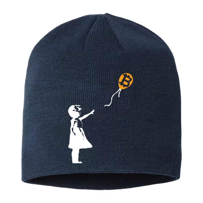 Bitcoin Balloon Cryptocurrency 8 1/2in Sustainable Knit Beanie