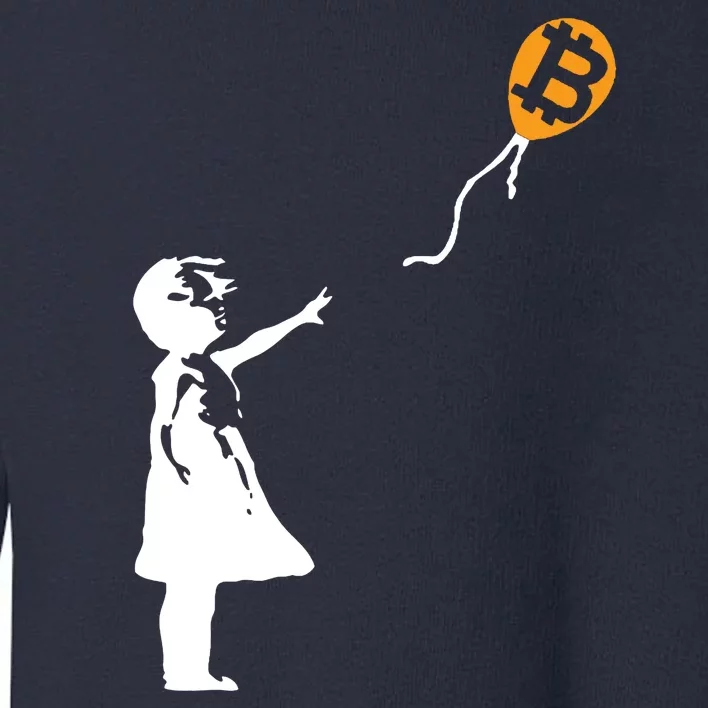 Bitcoin Balloon Cryptocurrency Toddler Sweatshirt