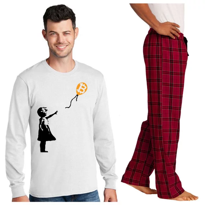 Bitcoin Balloon Cryptocurrency Long Sleeve Pajama Set