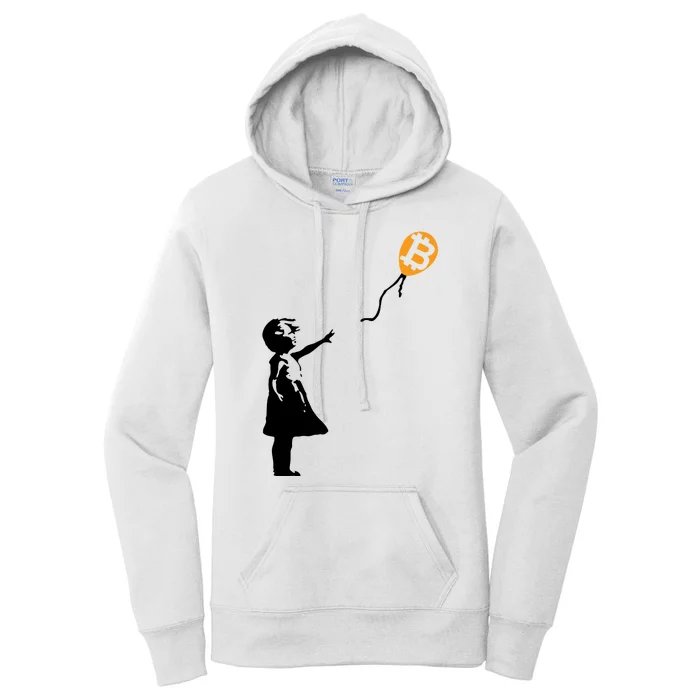 Bitcoin Balloon Cryptocurrency Women's Pullover Hoodie