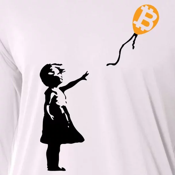 Bitcoin Balloon Cryptocurrency Cooling Performance Long Sleeve Crew