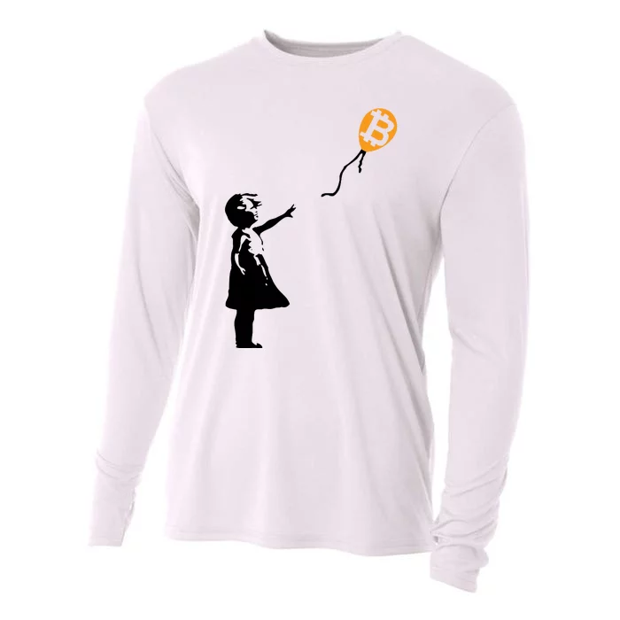 Bitcoin Balloon Cryptocurrency Cooling Performance Long Sleeve Crew