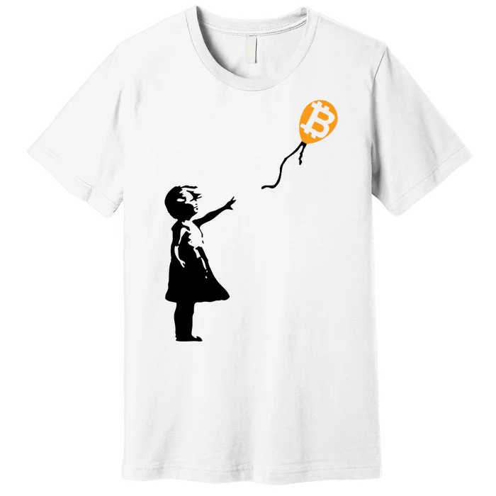 Bitcoin Balloon Cryptocurrency Premium T-Shirt