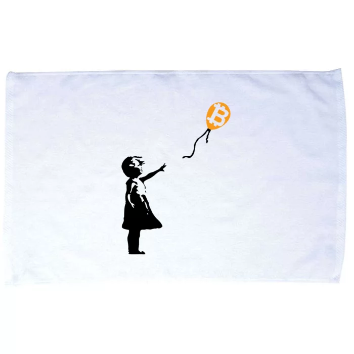 Bitcoin Balloon Cryptocurrency Microfiber Hand Towel