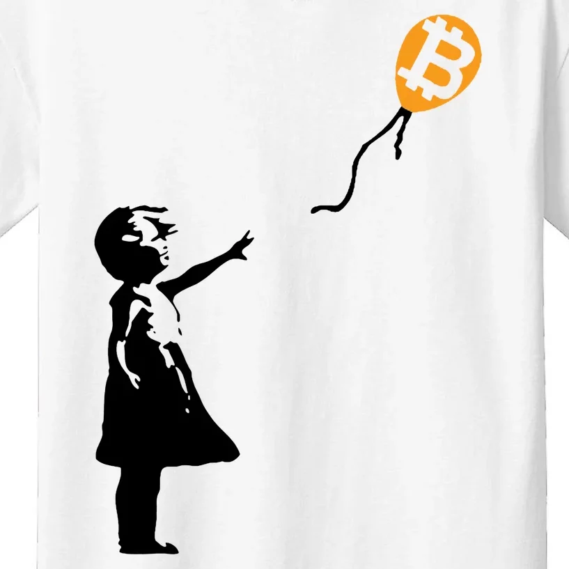 Bitcoin Balloon Cryptocurrency Kids T-Shirt