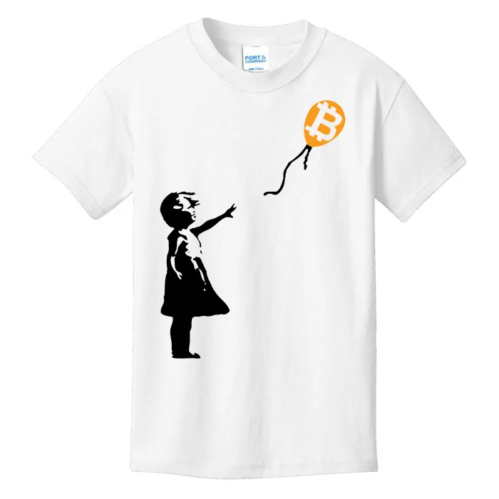 Bitcoin Balloon Cryptocurrency Kids T-Shirt