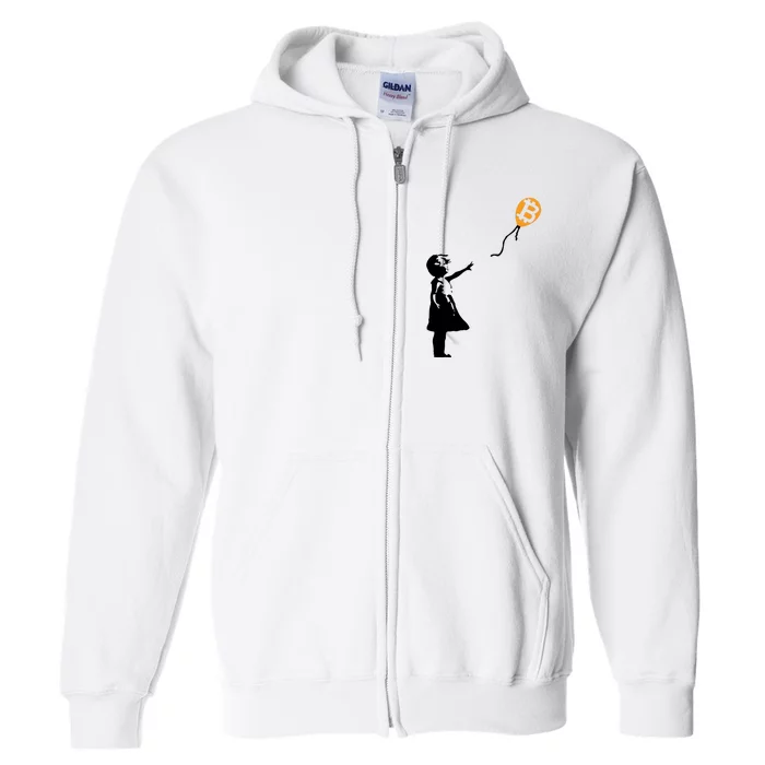 Bitcoin Balloon Cryptocurrency Full Zip Hoodie