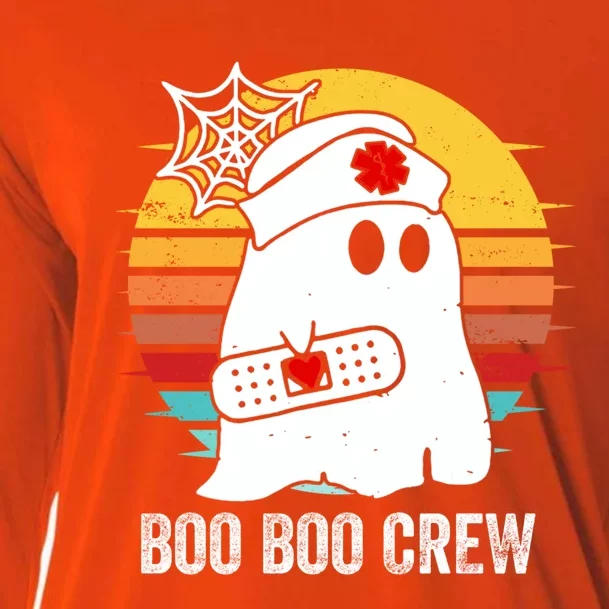 Boo Boo Crew Funny Nurse Halloween Ghost Costume Cute Gift Cooling Performance Long Sleeve Crew