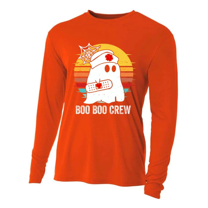 Boo Boo Crew Funny Nurse Halloween Ghost Costume Cute Gift Cooling Performance Long Sleeve Crew