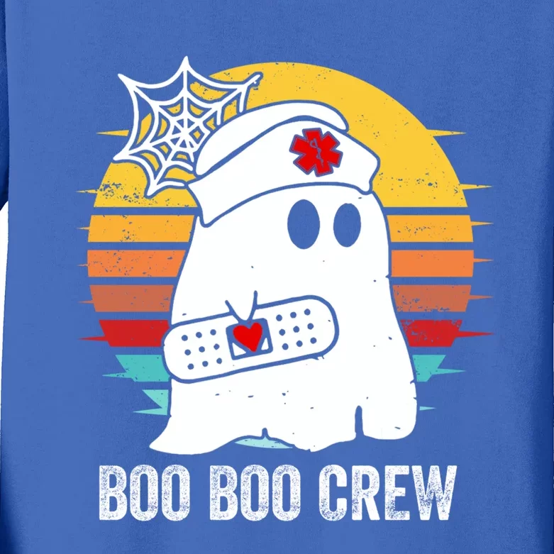 Boo Boo Crew Funny Nurse Halloween Ghost Costume Cute Gift Kids Long Sleeve Shirt