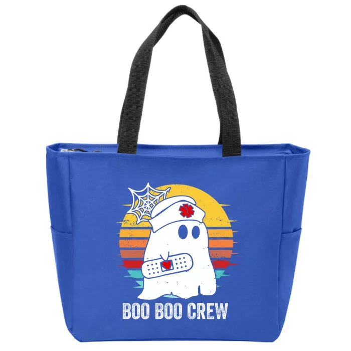 Boo Boo Crew Funny Nurse Halloween Ghost Costume Cute Gift Zip Tote Bag