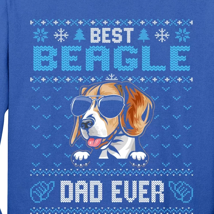 Best Beagle Dad Ever Ugly Christmas For Dog Dad Gift Long Sleeve Shirt