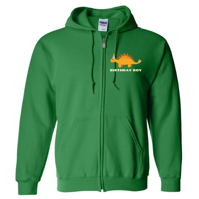 Birthday Boy Dinosaur Full Zip Hoodie