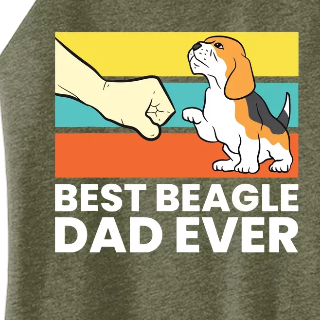 Best Beagle Dad Ever Funny Beagle Dog Dad Women’s Perfect Tri Rocker Tank