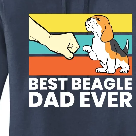 Best Beagle Dad Ever Funny Beagle Dog Dad Women's Pullover Hoodie