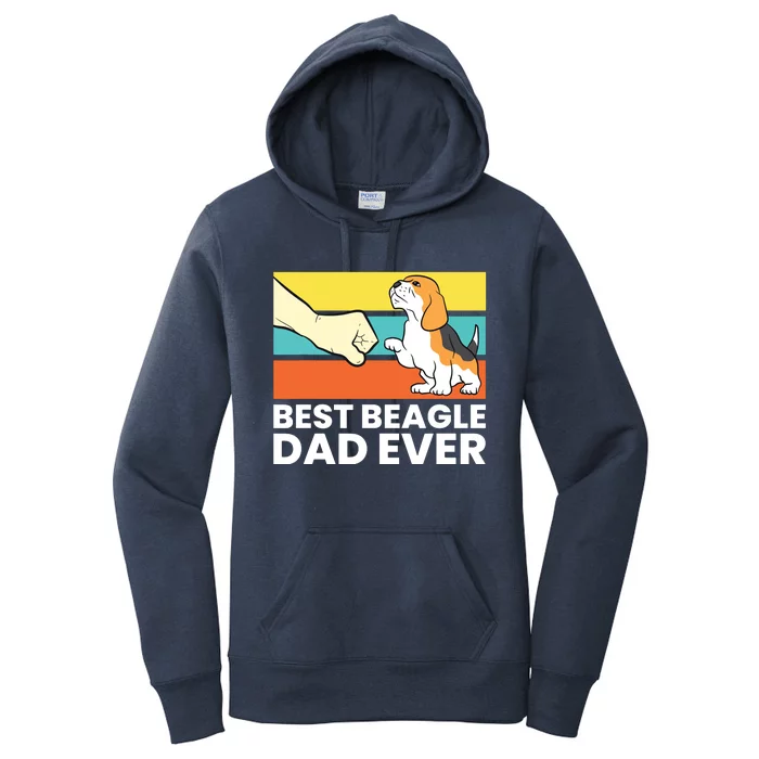 Best Beagle Dad Ever Funny Beagle Dog Dad Women's Pullover Hoodie