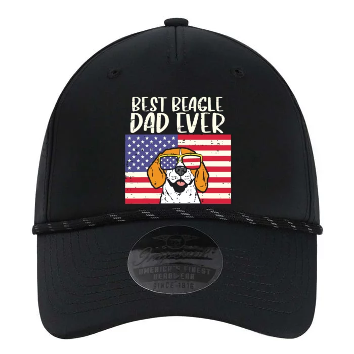 Best Beagle Dad Ever Flag Patriotic Dog Lover Owner Men Gift Performance The Dyno Cap