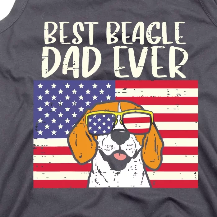 Best Beagle Dad Ever Flag Patriotic Dog Lover Owner Men Gift Tank Top