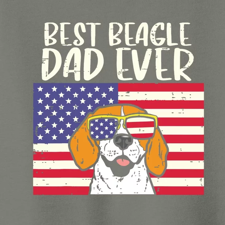 Best Beagle Dad Ever Flag Patriotic Dog Lover Owner Men Gift Toddler T-Shirt