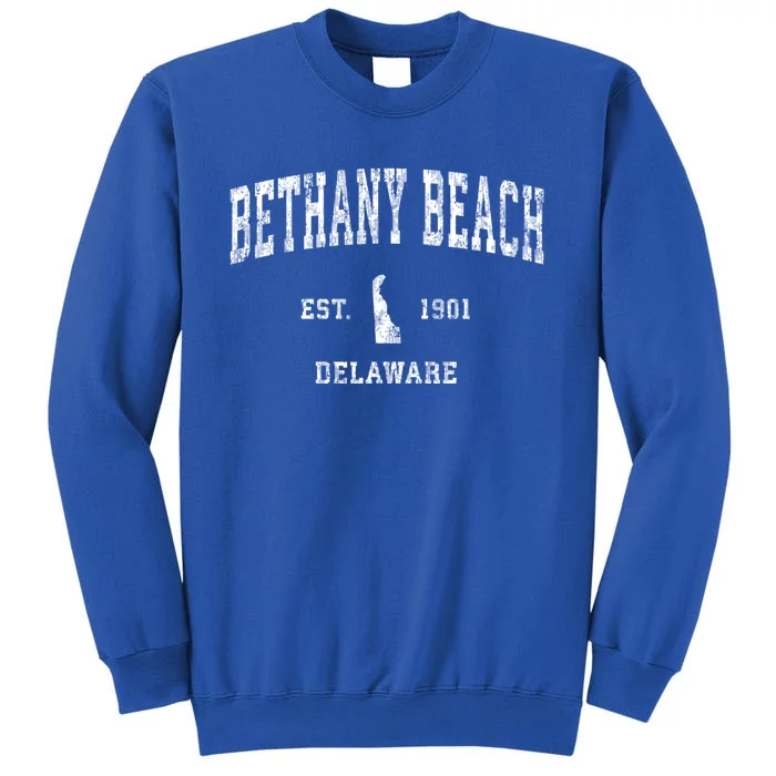 Bethany Beach Delaware De Vintage Sports Tall Sweatshirt