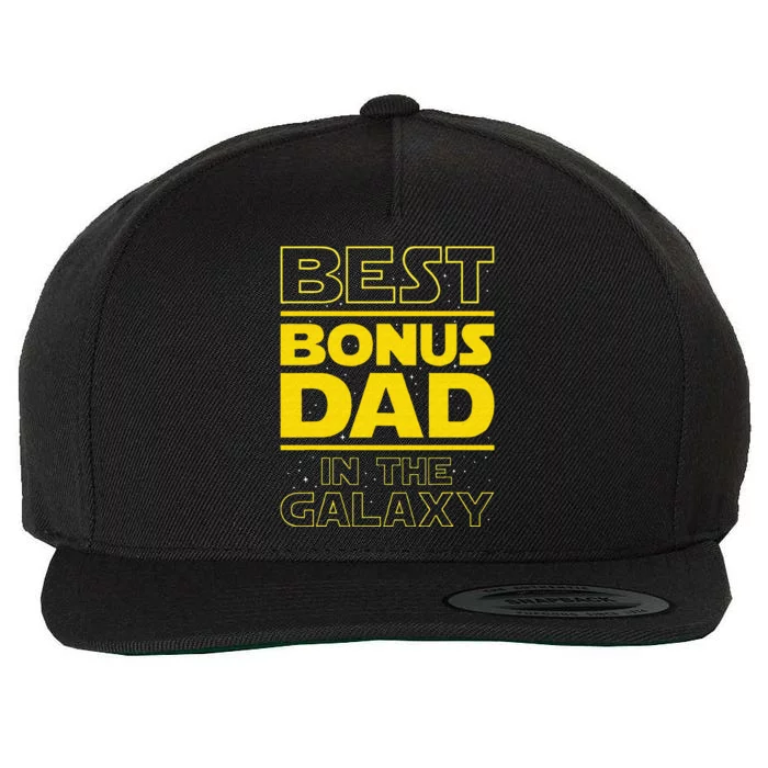 Best Bonus Dad In The Galaxy Stepfather Stepdad Grandpa Wool Snapback Cap