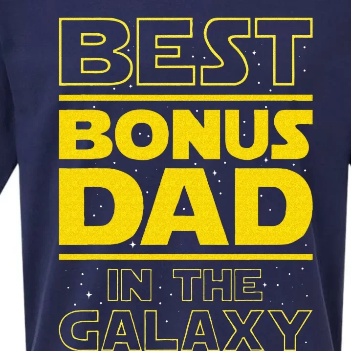 Best Bonus Dad In The Galaxy Stepfather Stepdad Grandpa Sueded Cloud Jersey T-Shirt