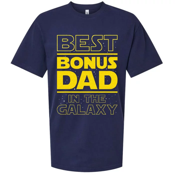 Best Bonus Dad In The Galaxy Stepfather Stepdad Grandpa Sueded Cloud Jersey T-Shirt