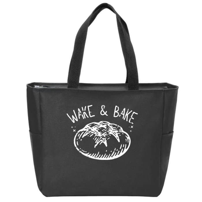 Bread Baking Disegn Sourdough Starter Wake And Bake Zip Tote Bag