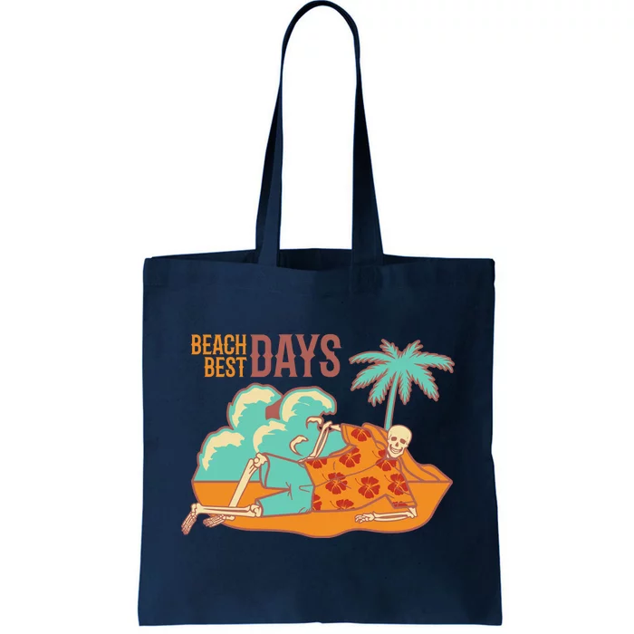 Best Beach Days Skeleton Summer Vibe Tote Bag