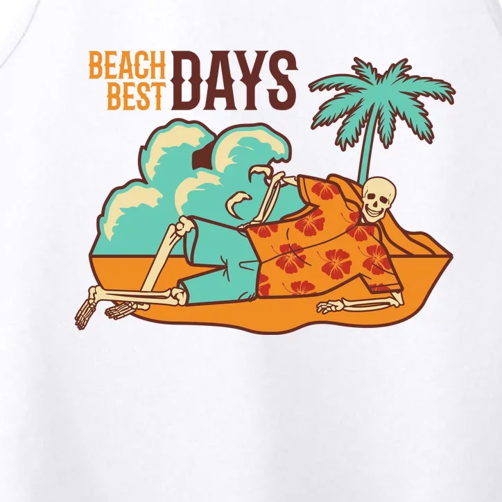 Best Beach Days Skeleton Summer Vibe Performance Tank