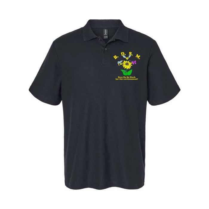 B.D.S.M Bees Do So Much For The Environment Softstyle Adult Sport Polo