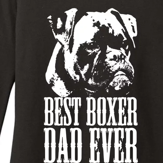 Best Boxer Dad Ever Graphic T Dog Dad Love Womens CVC Long Sleeve Shirt