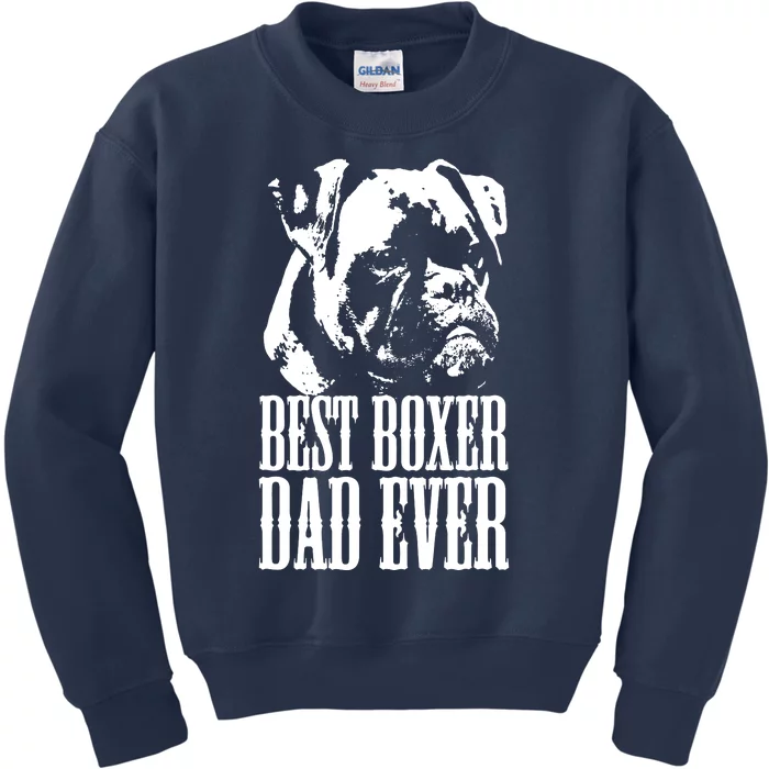 Best Boxer Dad Ever Graphic T Dog Dad Love Kids Sweatshirt