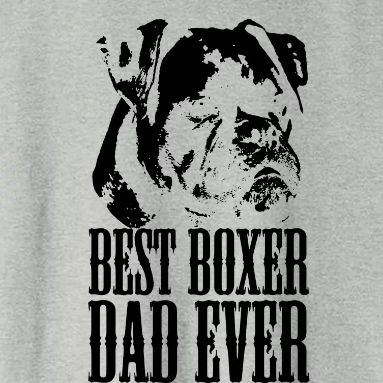 Best Boxer Dad Ever Graphic T Dog Dad Love Women's Crop Top Tee