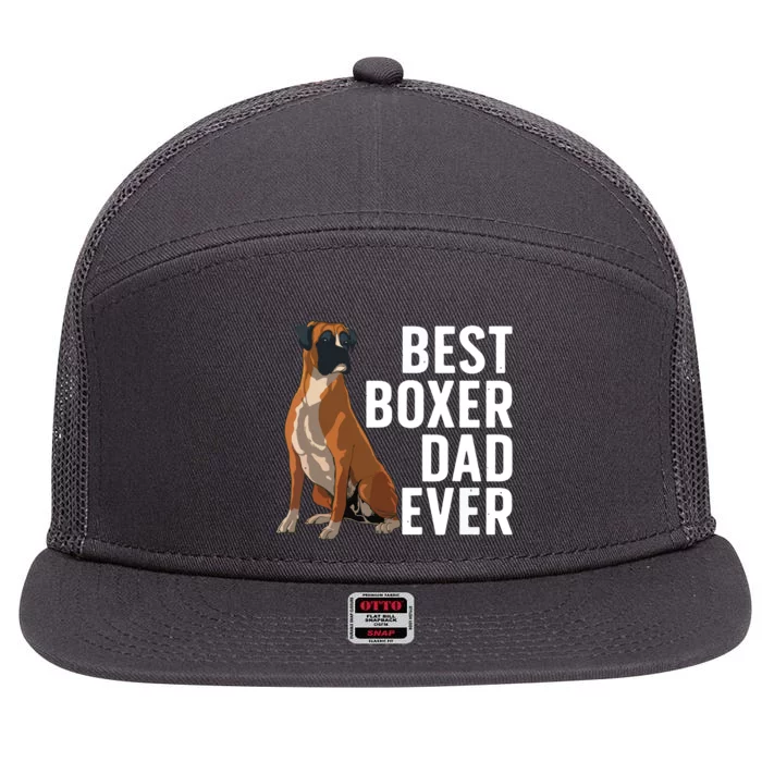 Best Boxer Dog Design For Men Dad Pet Animal Boxer Dog Lover 7 Panel Mesh Trucker Snapback Hat