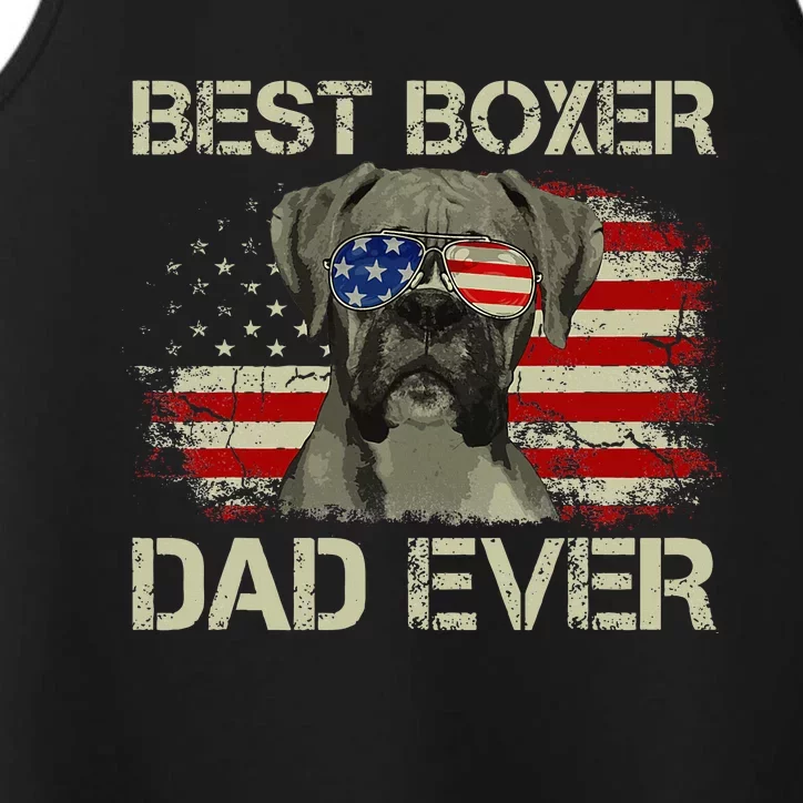 Best Boxer Dad Ever Dog Lover American Performance Tank