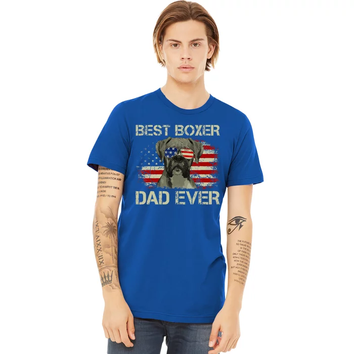 Best Boxer Dad Ever Dog Lover American Premium T-Shirt