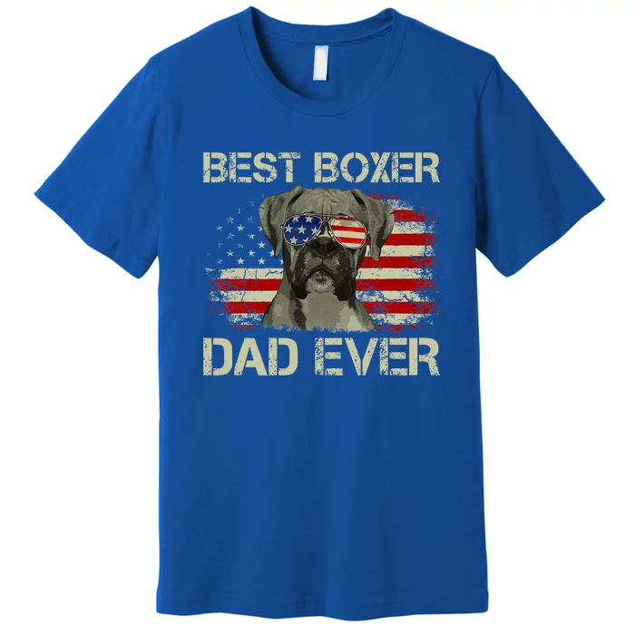 Best Boxer Dad Ever Dog Lover American Premium T-Shirt