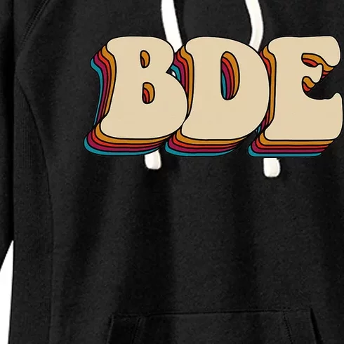 BDE Big Dick Energy Retro Style Women's Fleece Hoodie