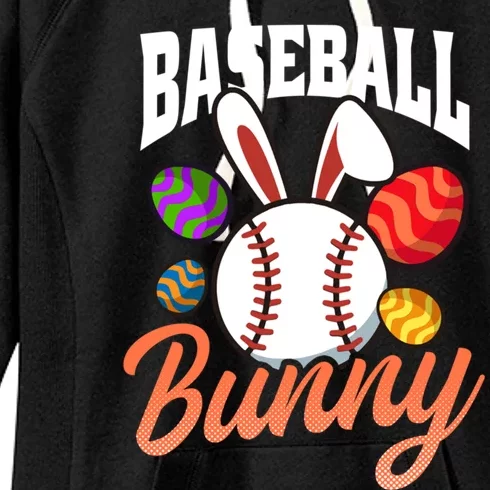 Baseball Bunny Design Easter Baseball Gift Women's Fleece Hoodie