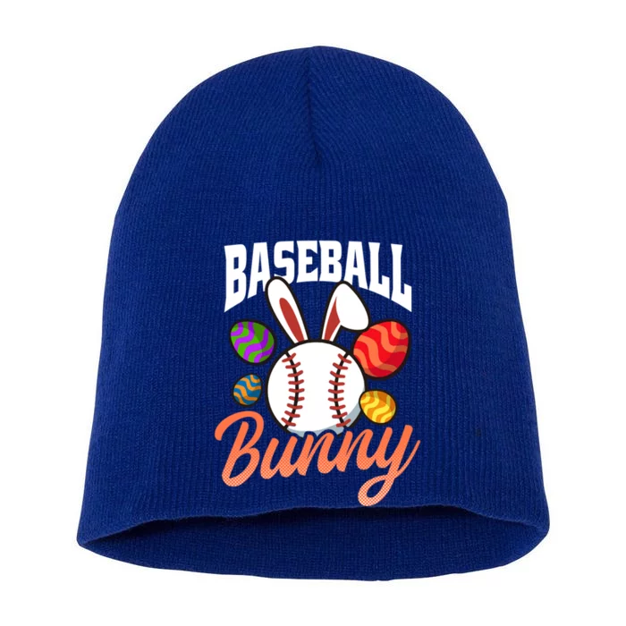 Baseball Bunny Design Easter Baseball Gift Short Acrylic Beanie