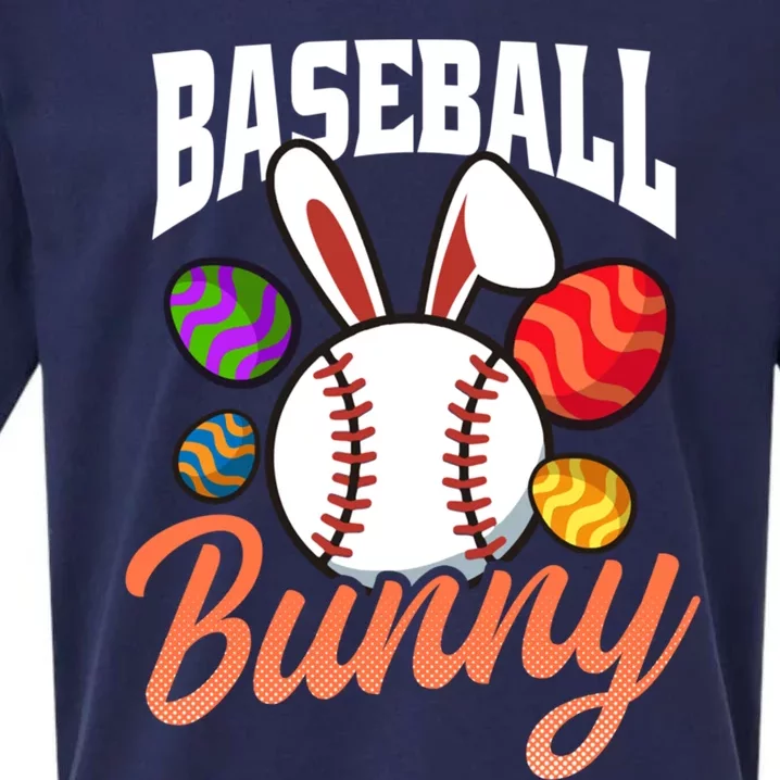 Baseball Bunny Design Easter Baseball Gift Sueded Cloud Jersey T-Shirt