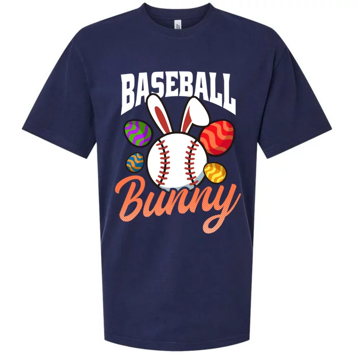 Baseball Bunny Design Easter Baseball Gift Sueded Cloud Jersey T-Shirt