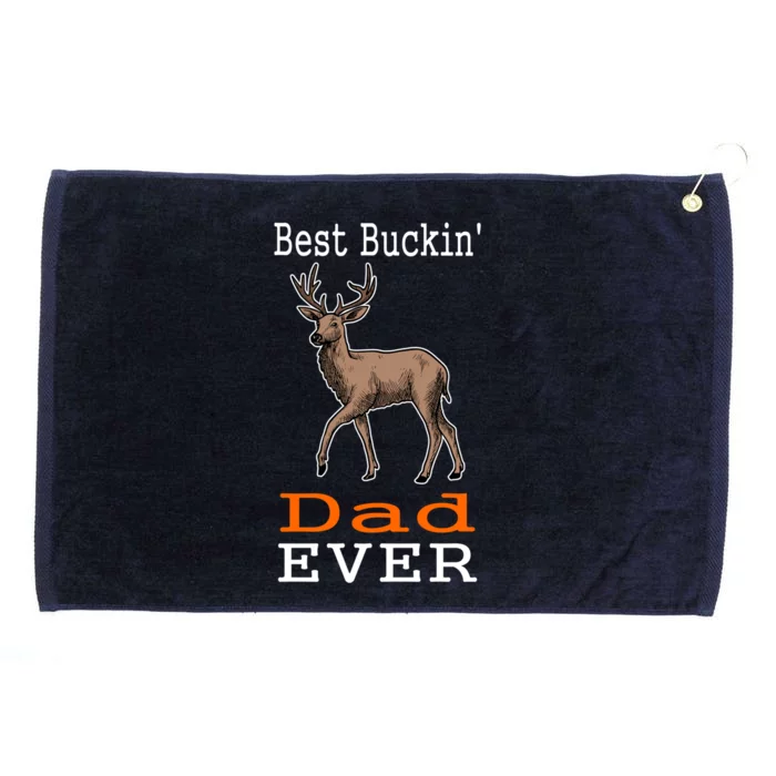 Best Buckin Dad Ever Gift Deer Hunting Funny Grommeted Golf Towel