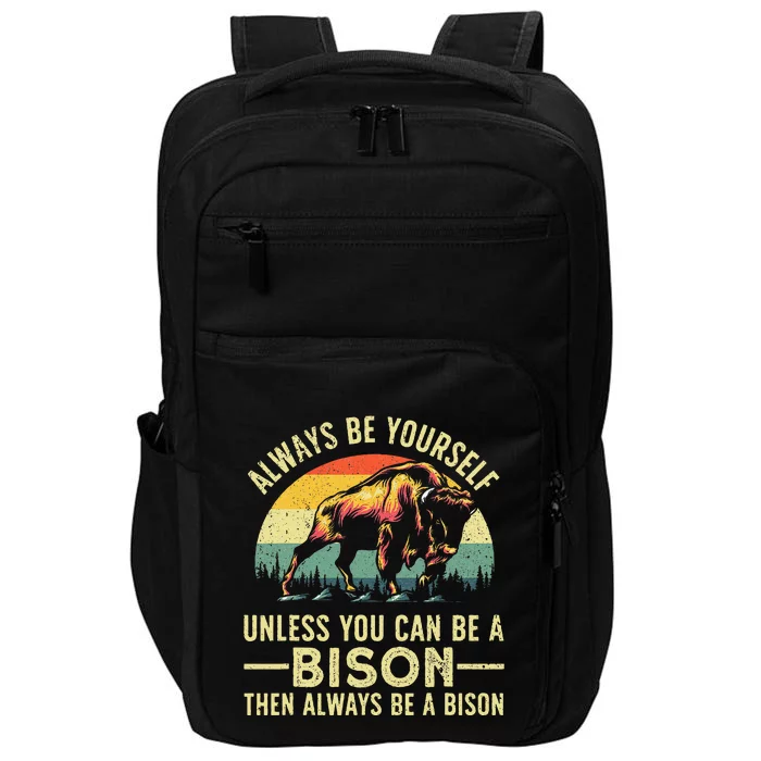 Best Bison Design For Women Buffalo Bison Lovers Impact Tech Backpack